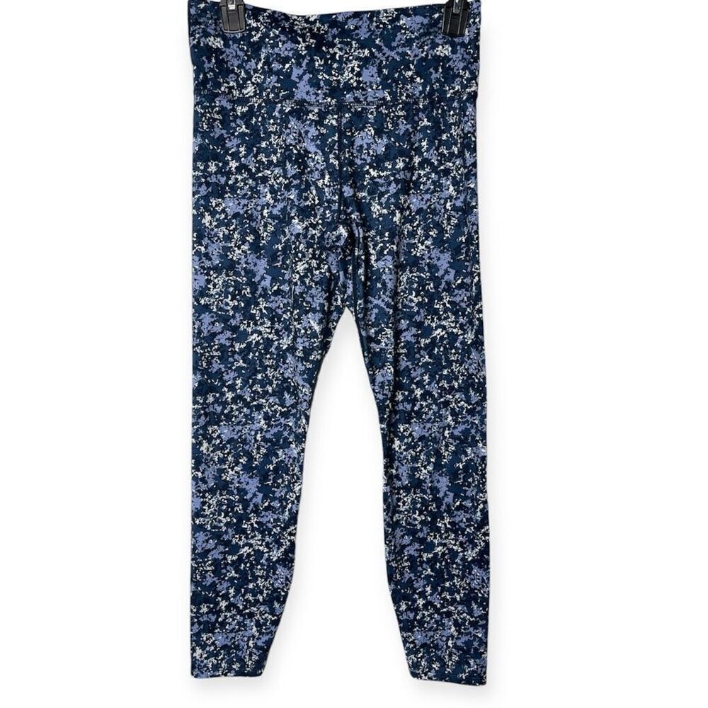JoyLab High Rise Comfort Fabric Leggings (Blue Printed) - Medium